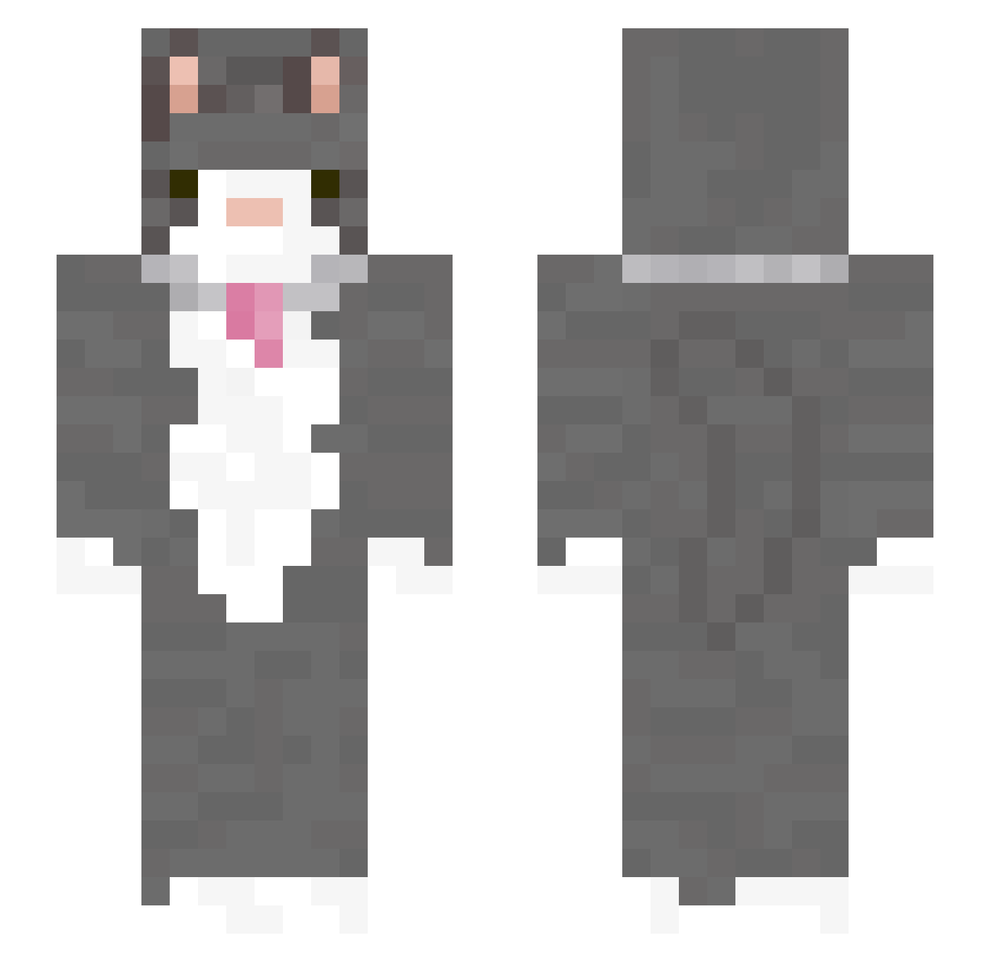 Reinuh Minecraft skin, front and back view