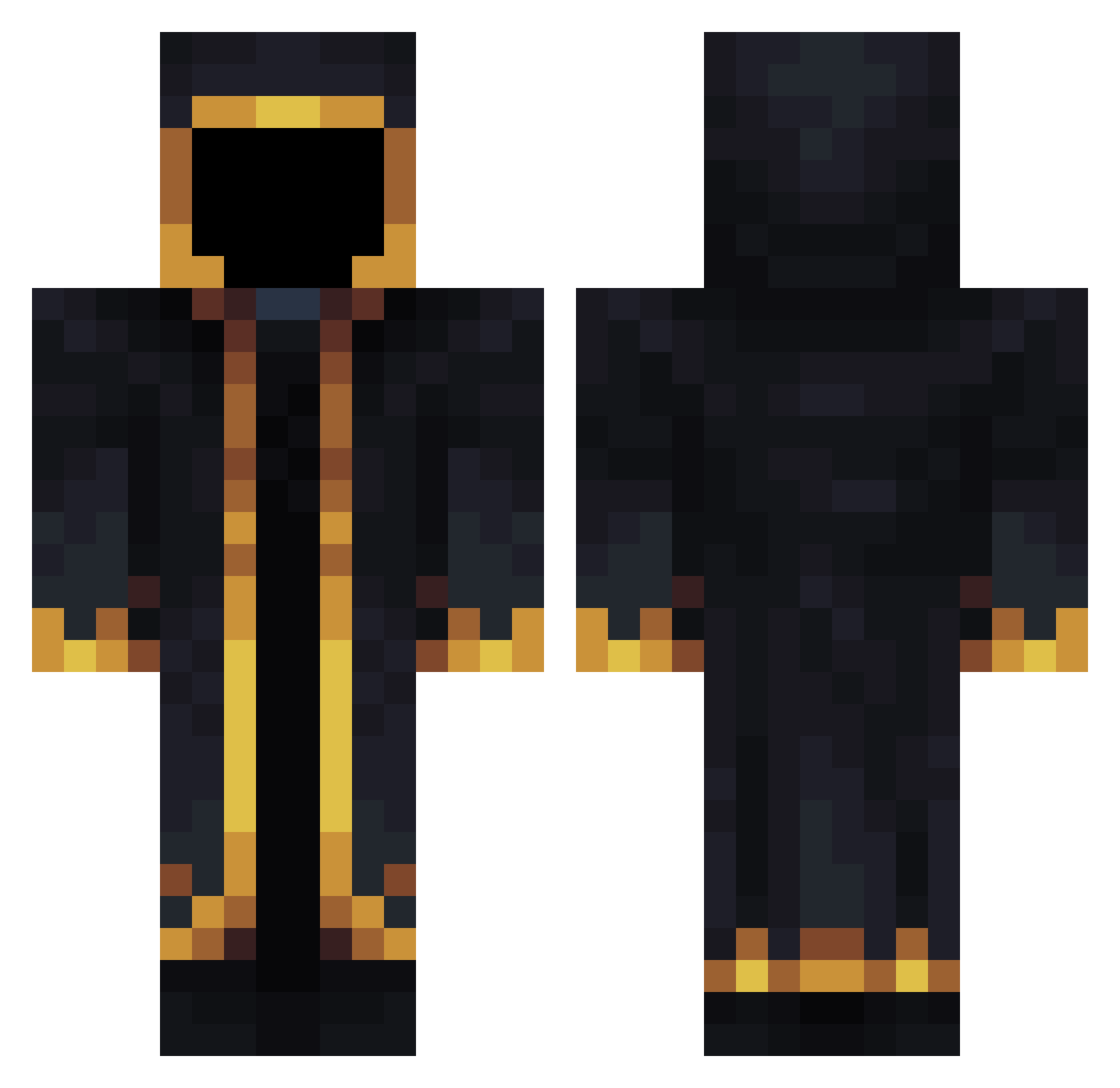 ApexisTrash Minecraft skin, front and back view