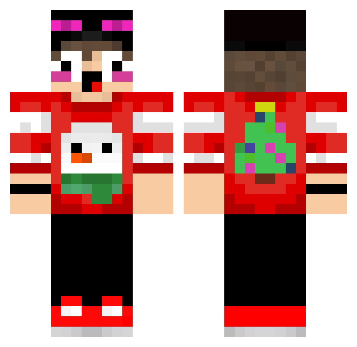 UltraISO_ Minecraft skin, front and back view