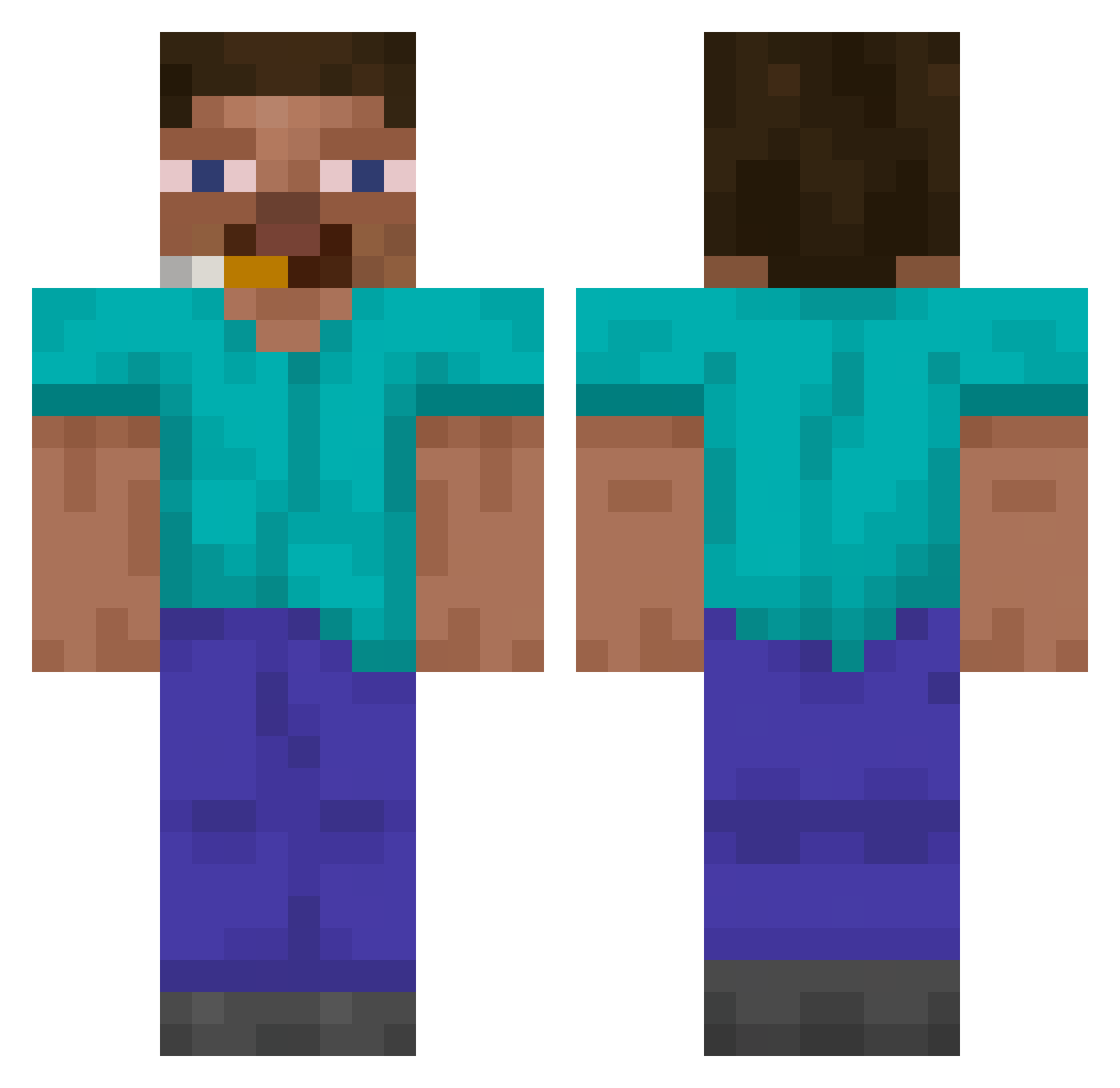 Kattila_123 Minecraft skin, front and back view