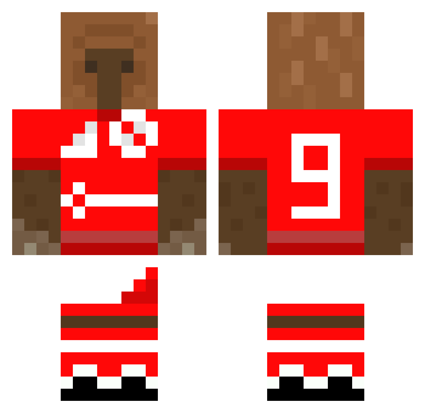 VOIDzzsa Minecraft skin, front and back view