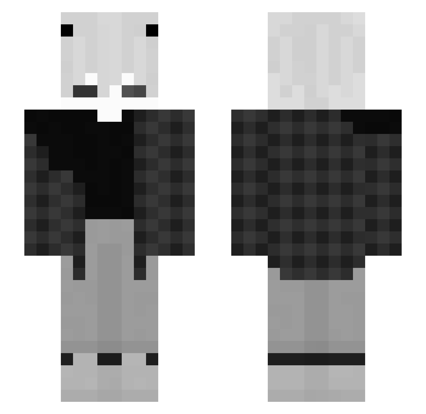 xGhosth Minecraft skin, front and back view