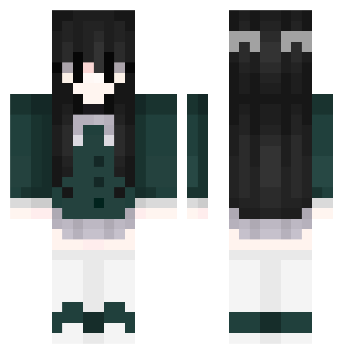 7nkidu Minecraft skin, front and back view