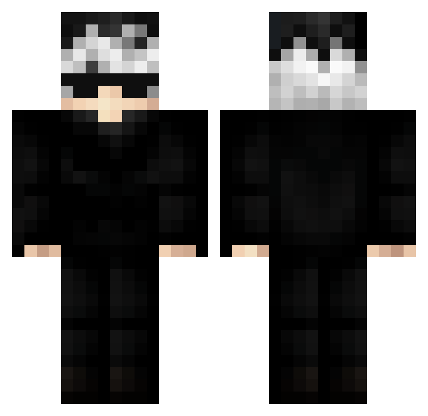 Ty2Loose Minecraft skin, front and back view