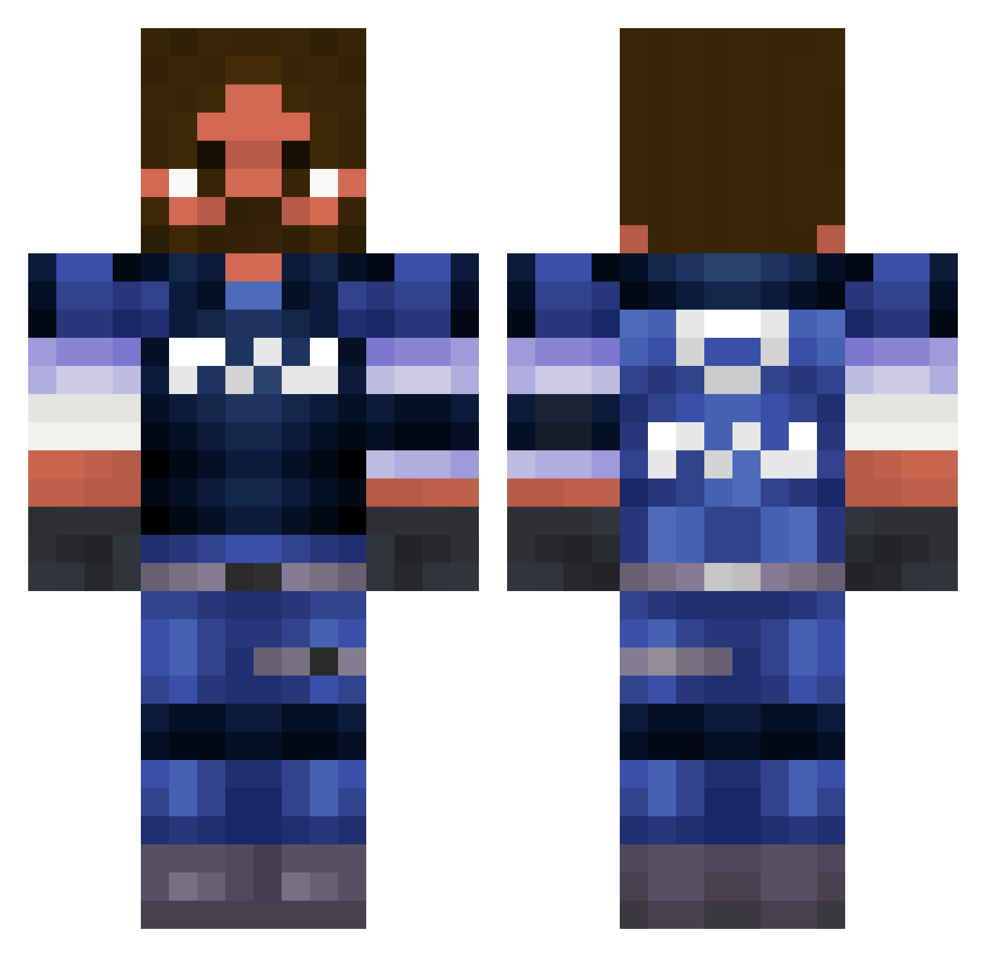 Sr_0s0 Minecraft skin, front and back view