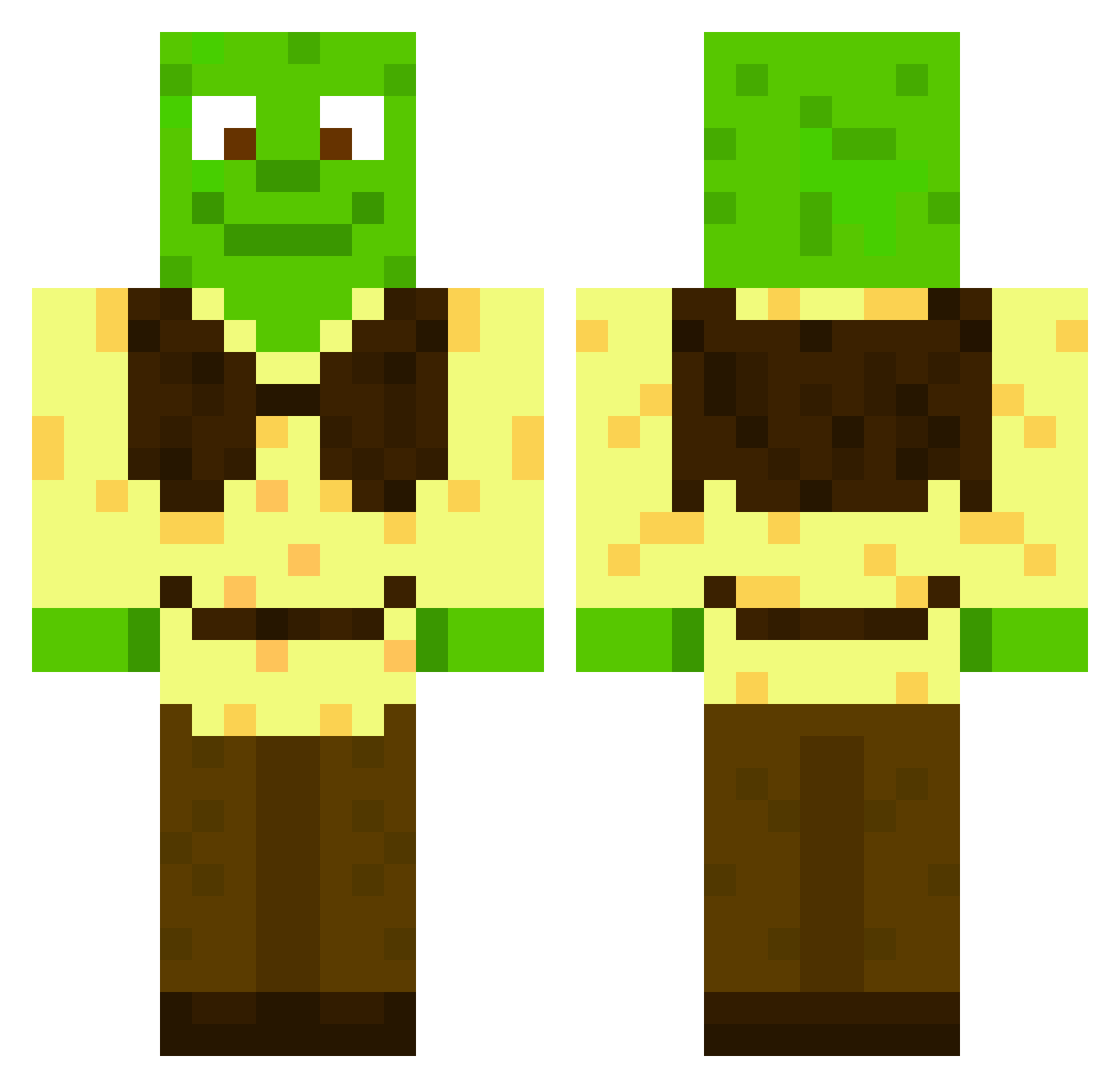 Hali Minecraft skin, front and back view