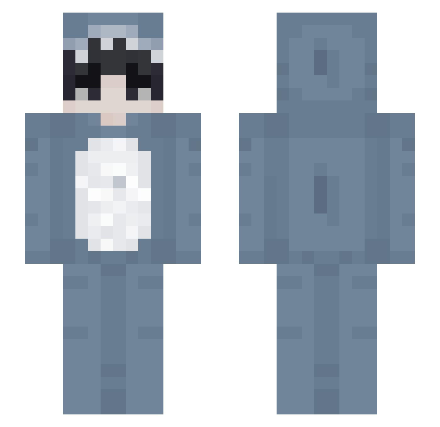 SaphiraNoble Minecraft skin, front and back view