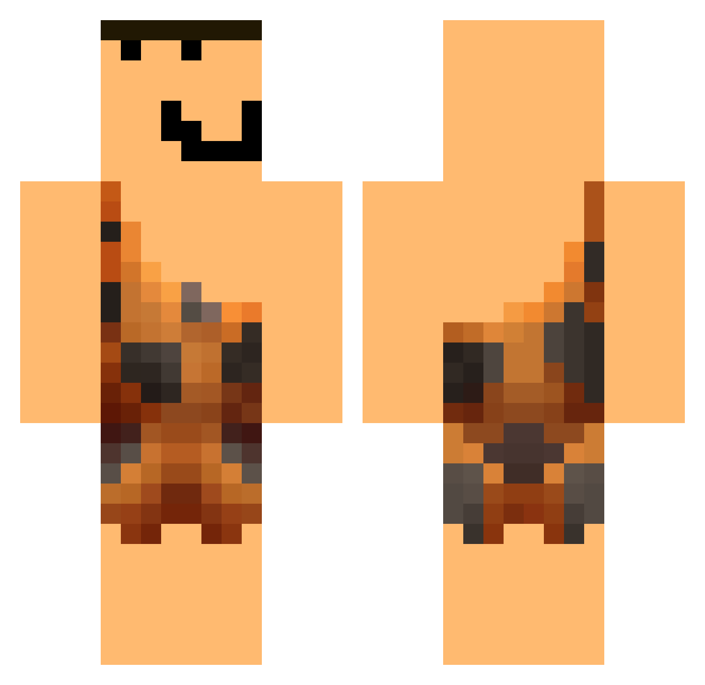 viktoruxx Minecraft skin, front and back view