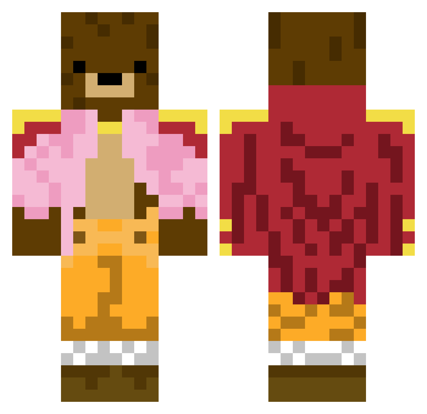 STEEP__ Minecraft skin, front and back view