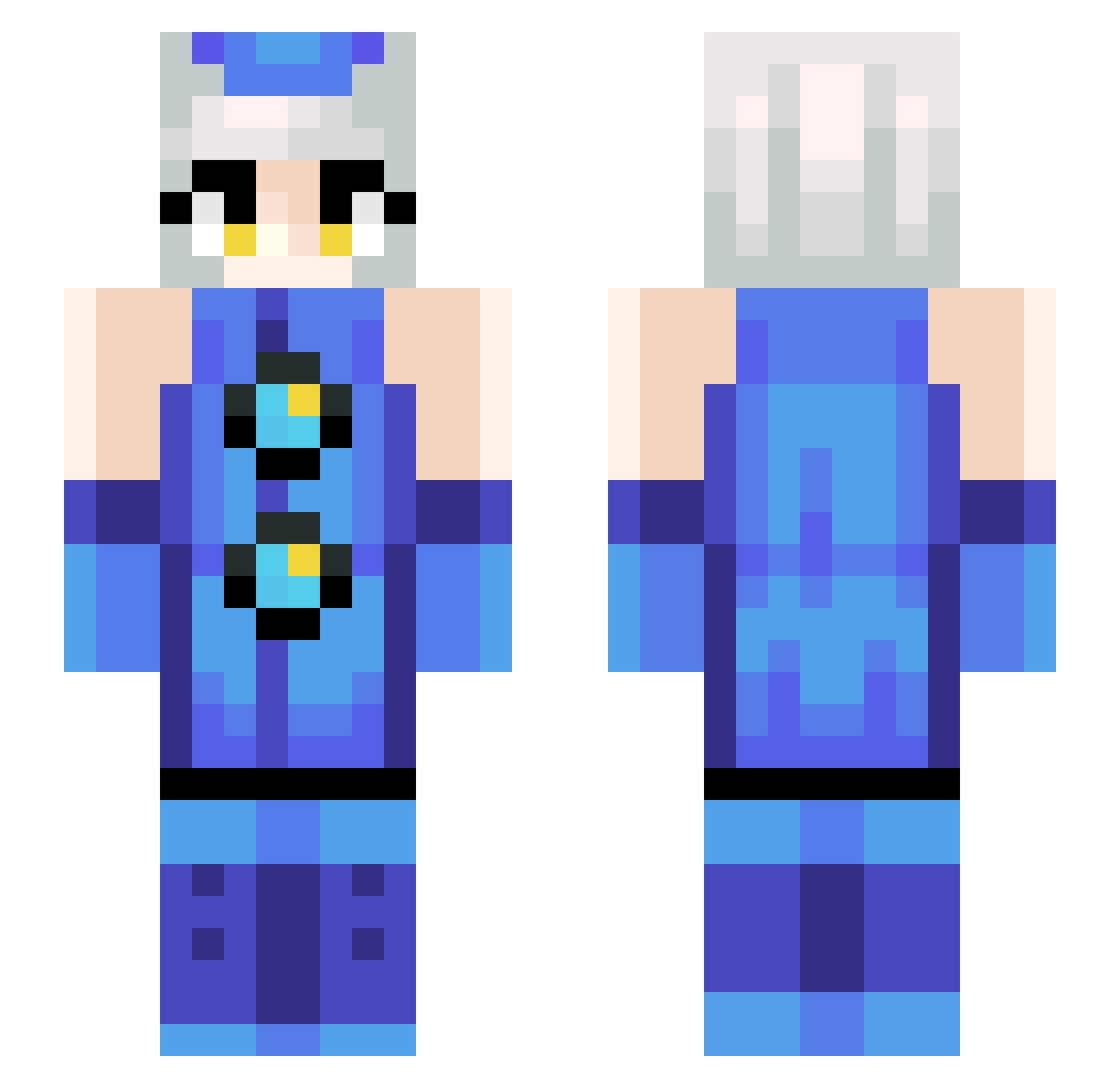 isaac_repentance Minecraft skin, front and back view