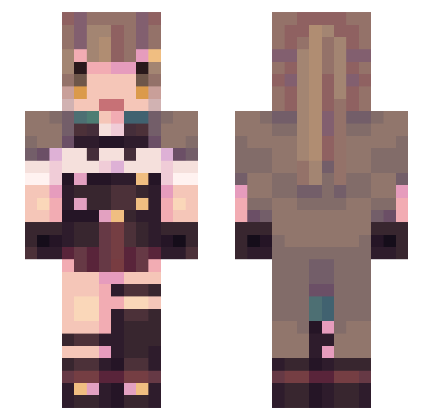 Kaisonma Minecraft skin, front and back view