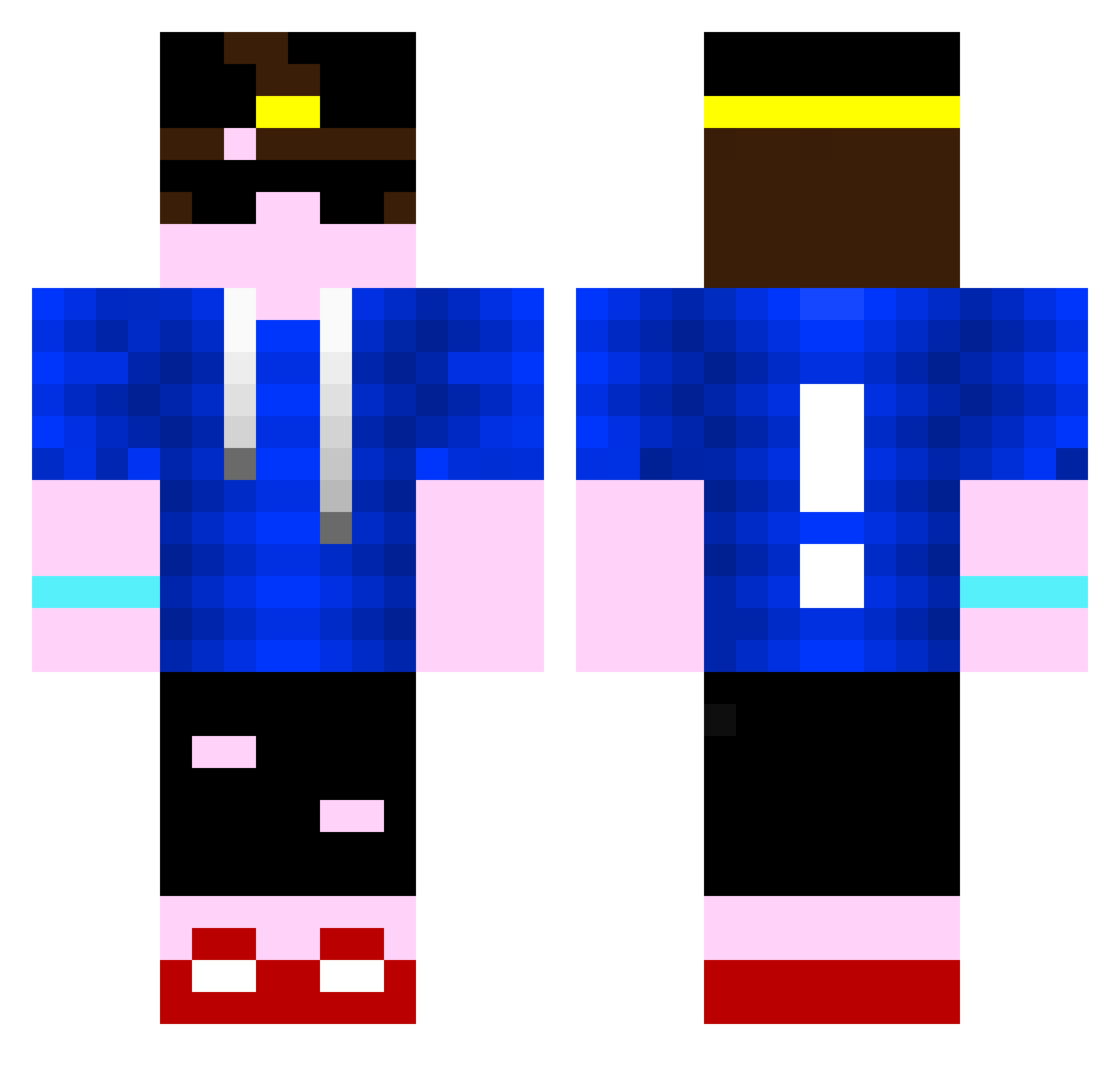 The_Dark_Mine Minecraft skin, front and back view
