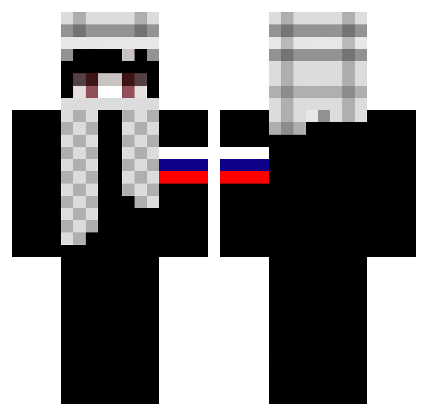 Cristiaaaaaann Minecraft skin, front and back view