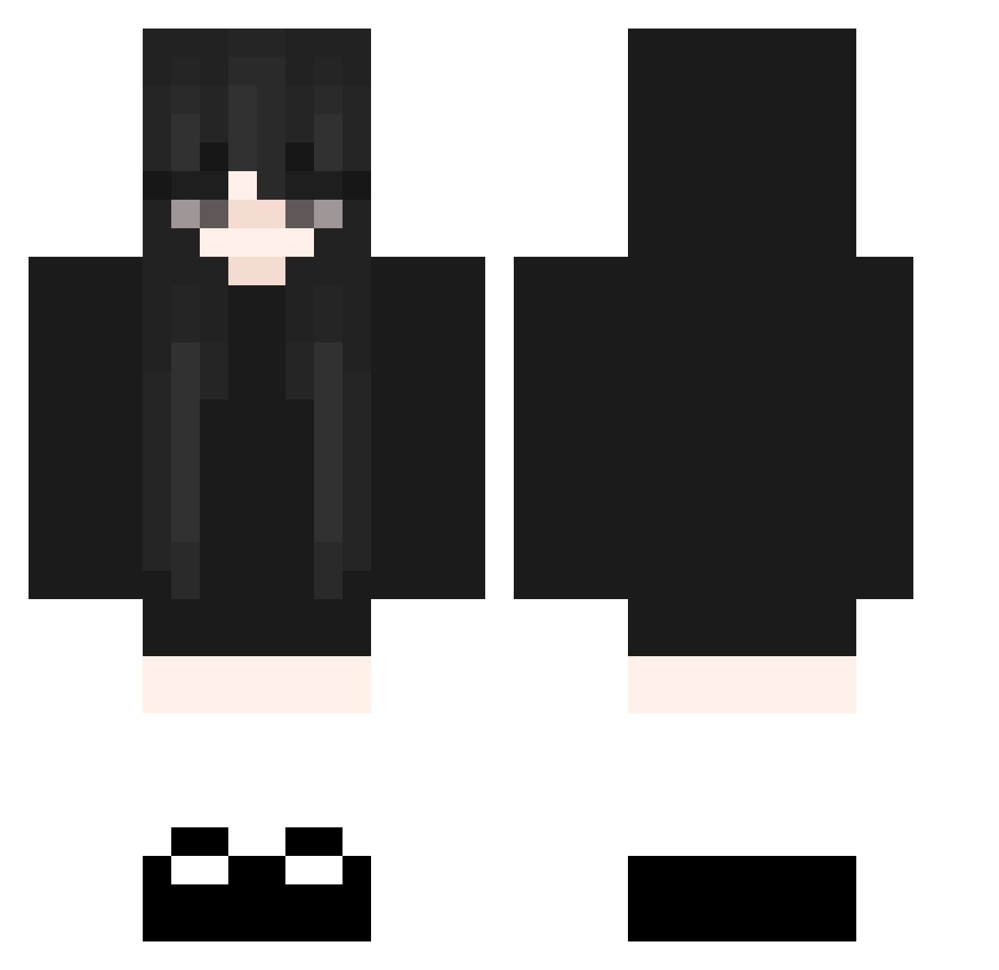 Zvuk_ Minecraft skin, front and back view
