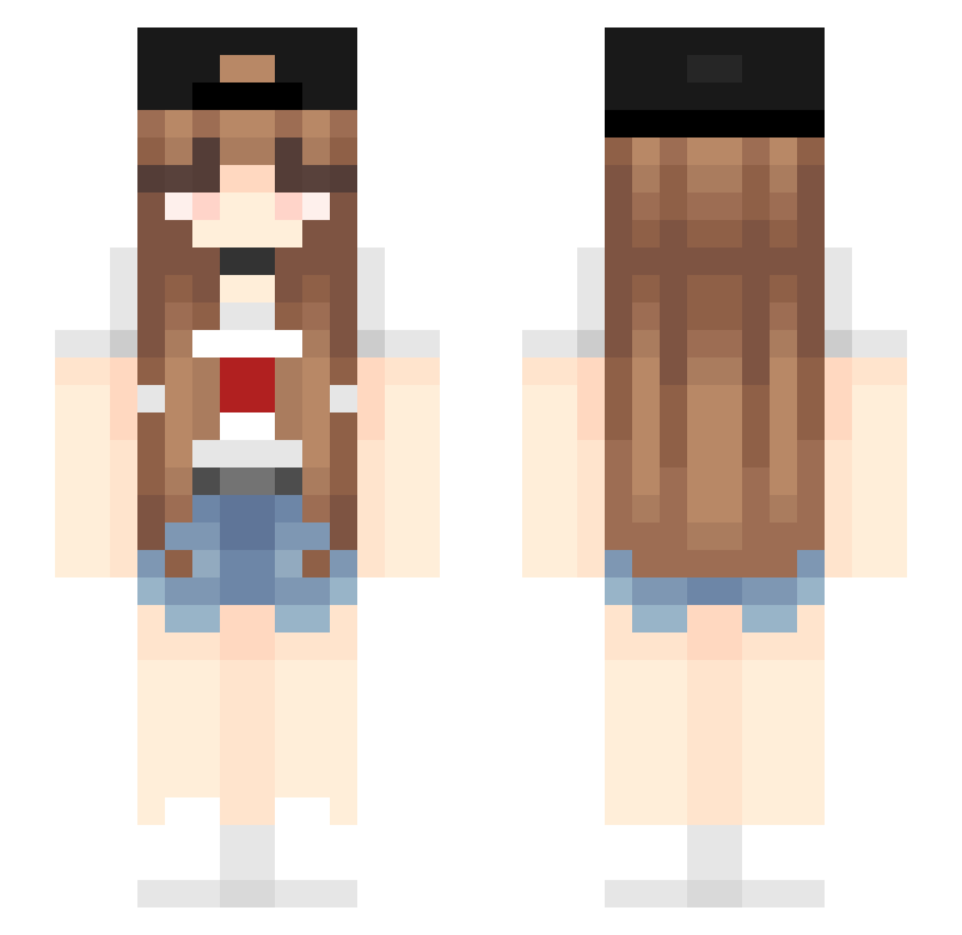 yooha_ Minecraft skin, front and back view