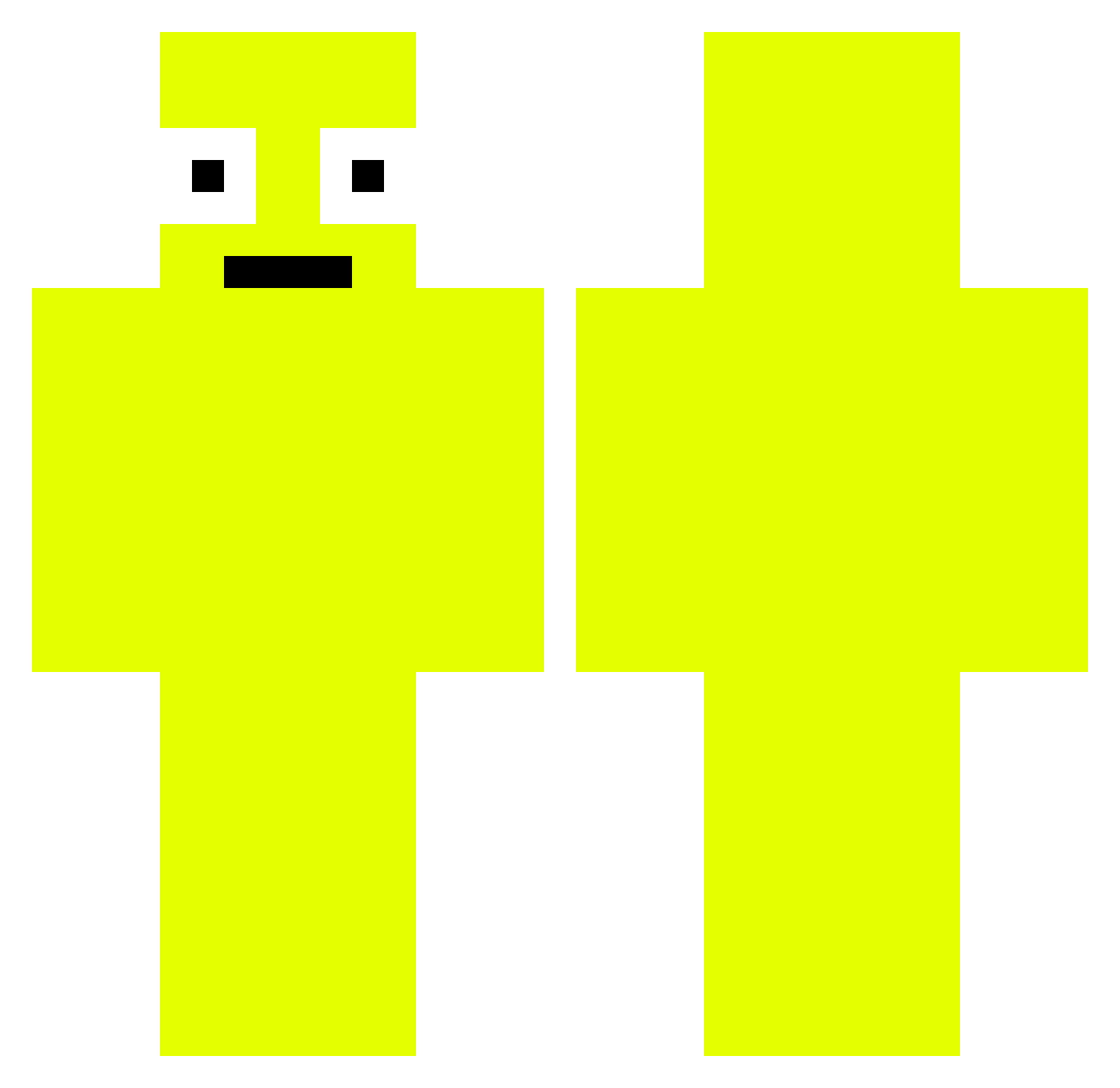 Zyw0o Minecraft skin, front and back view