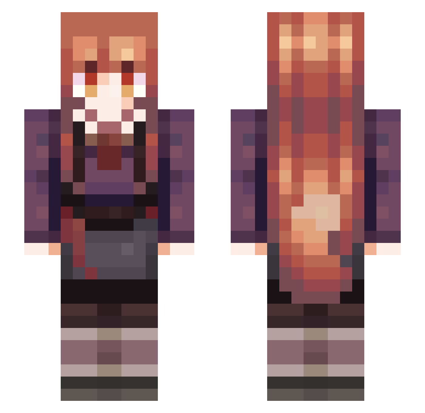 Dimebag_DarreIl Minecraft skin, front and back view