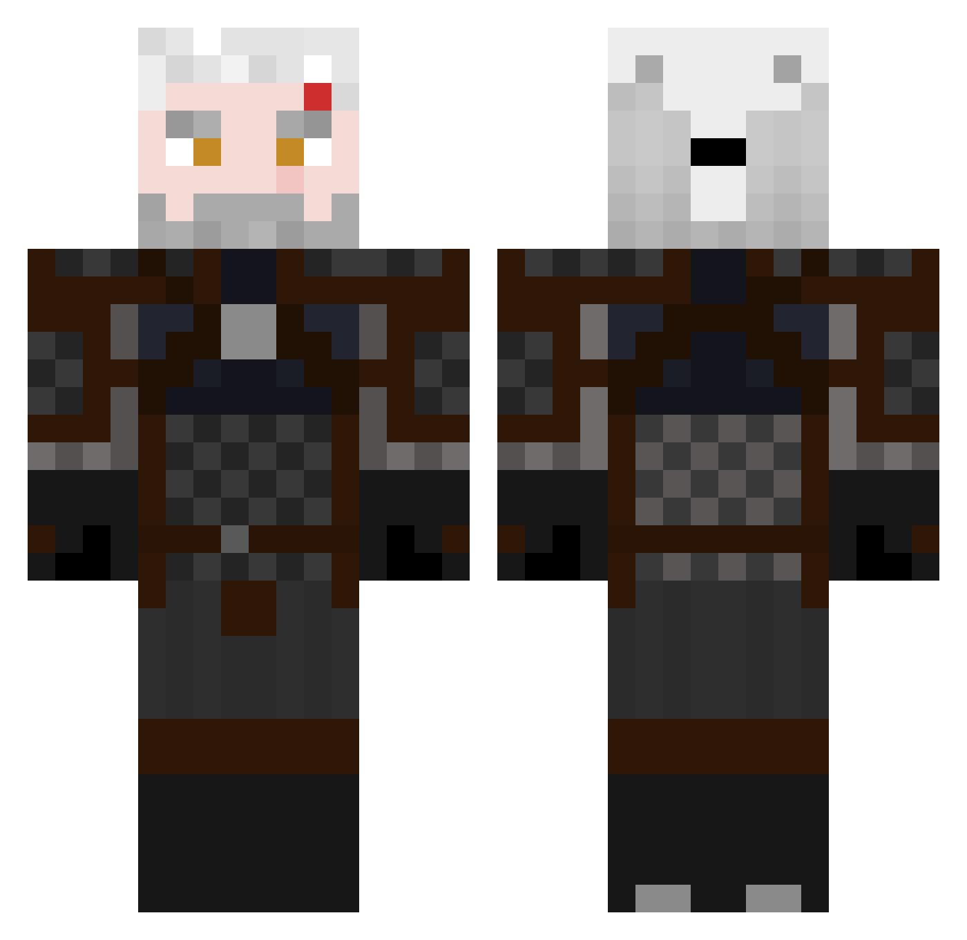 Wiedzmin_mlynek Minecraft skin, front and back view