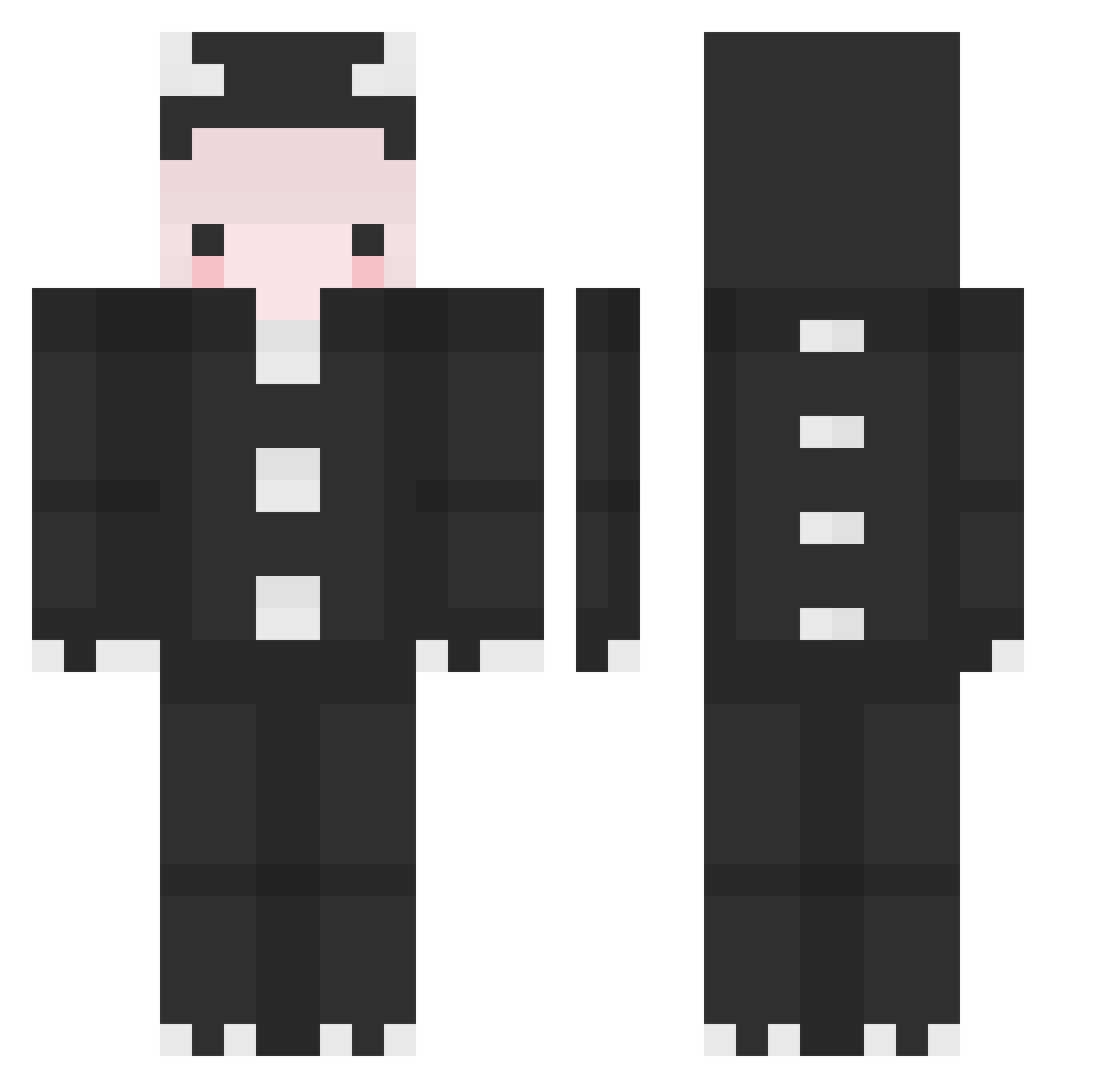 KengoHelow Minecraft skin, front and back view