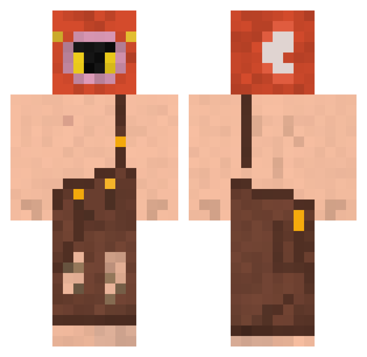burgertime12 Minecraft skin, front and back view