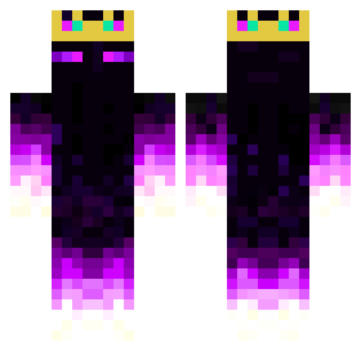 xAksi_ Minecraft skin, front and back view