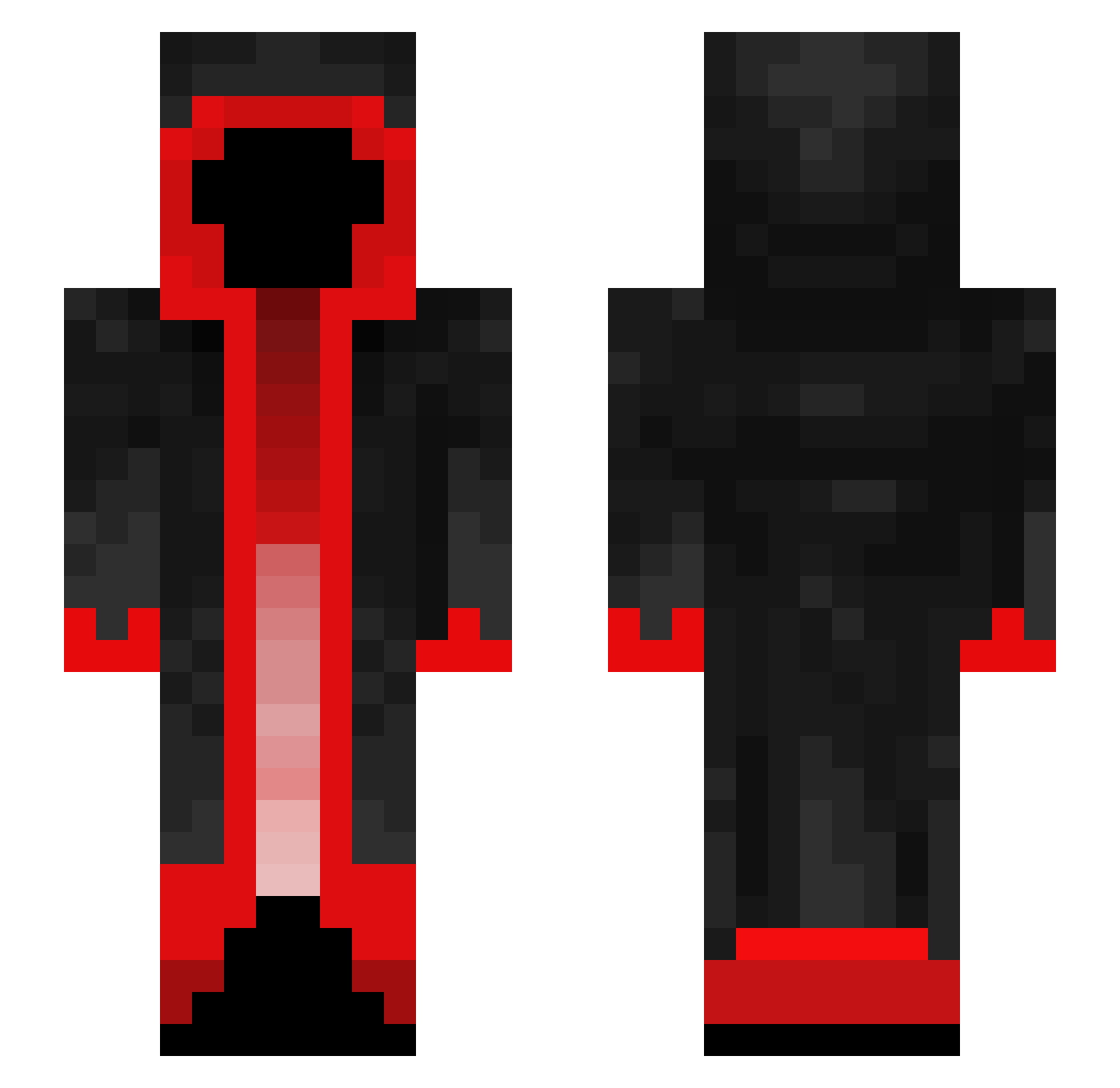 thorning Minecraft skin, front and back view