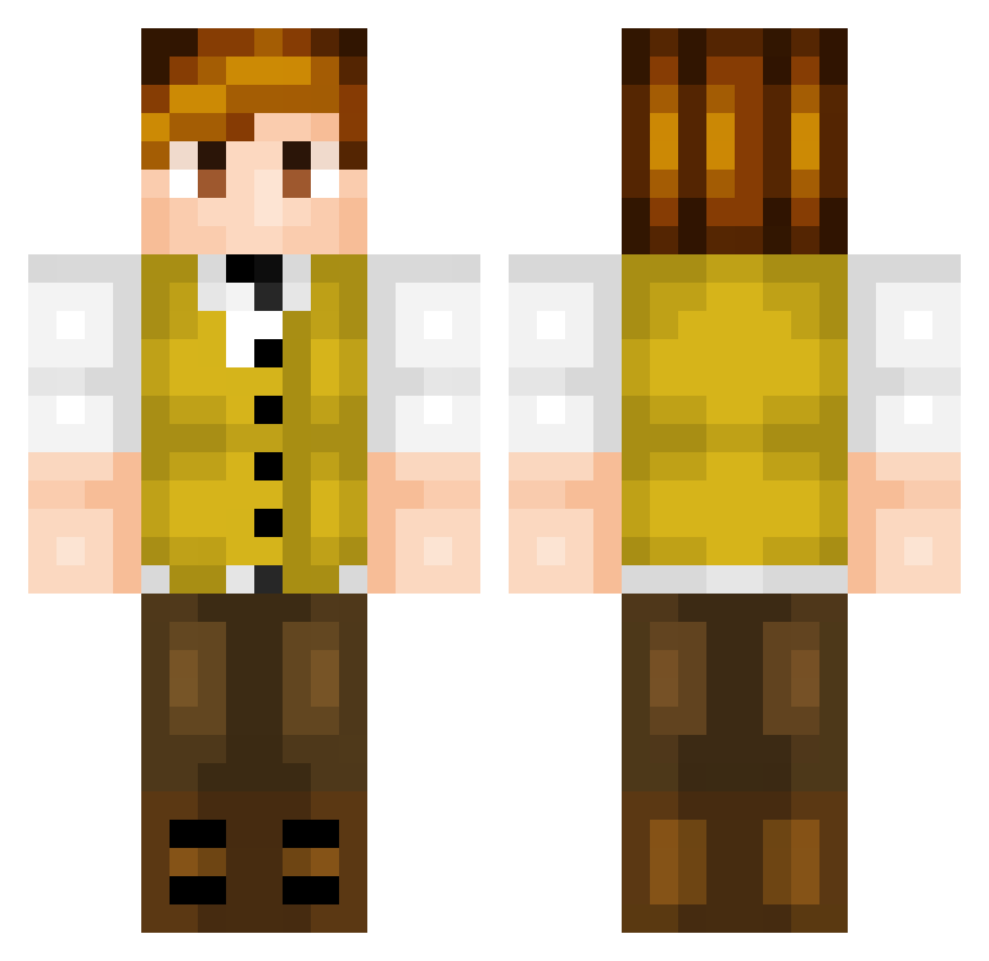 Axenal Minecraft skin, front and back view
