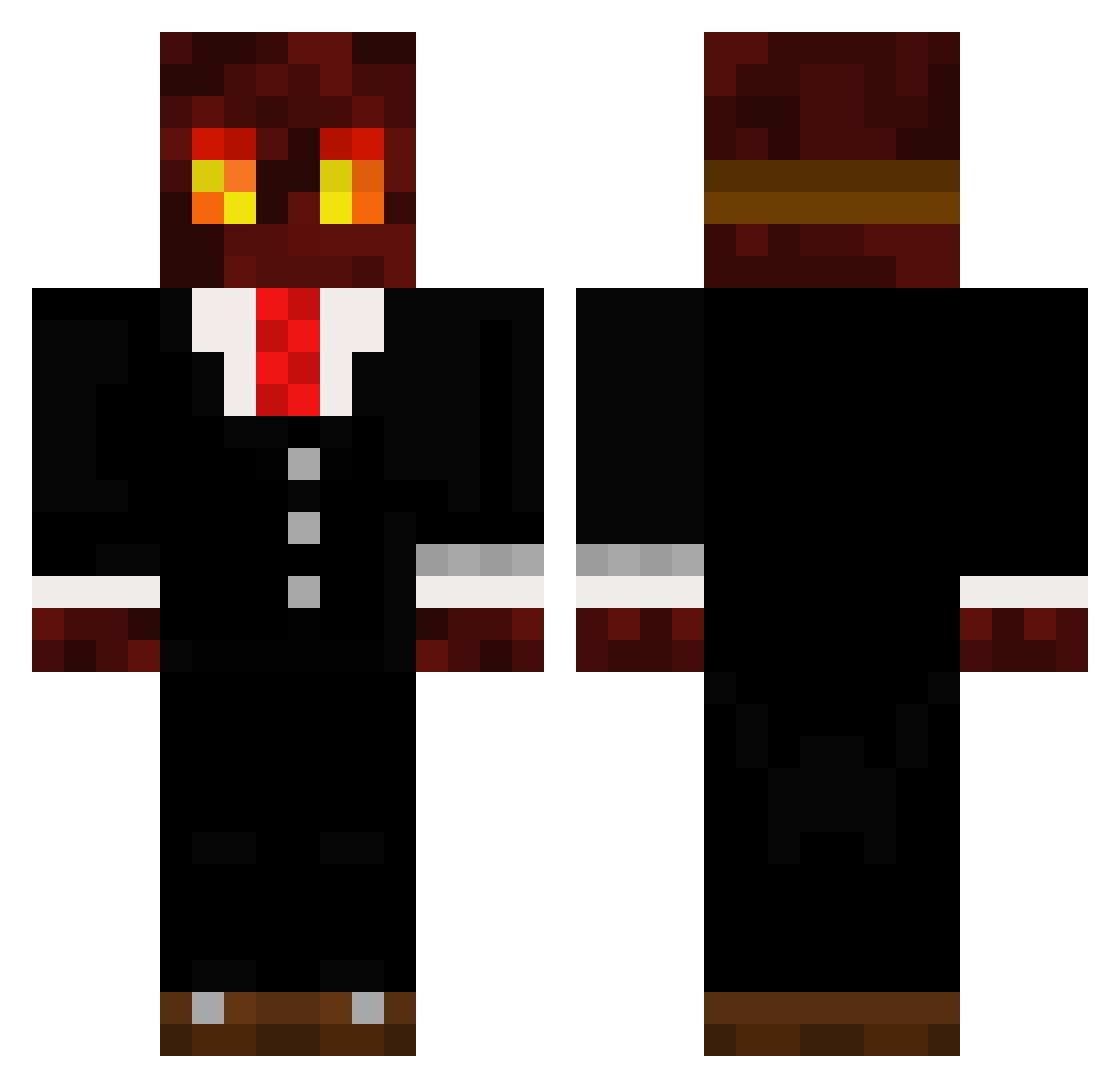 Dajji1 Minecraft skin, front and back view
