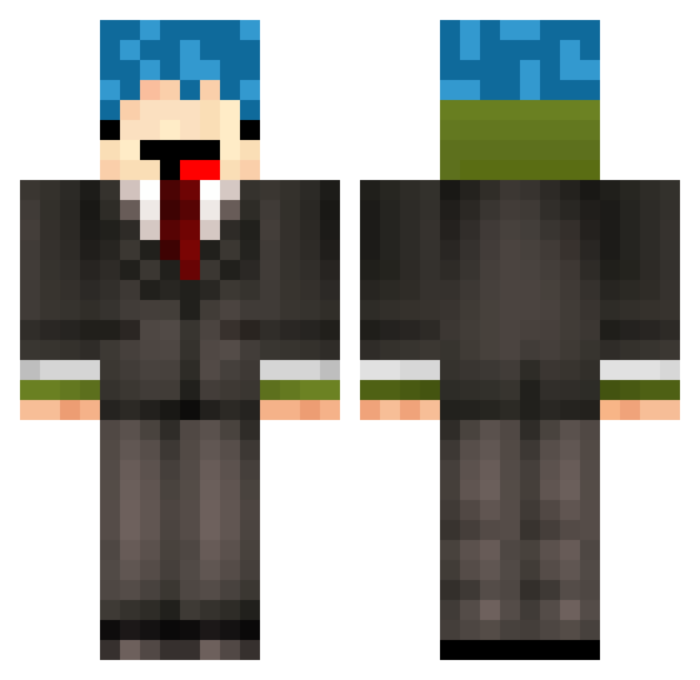 TheLarperTrooper Minecraft skin, front and back view