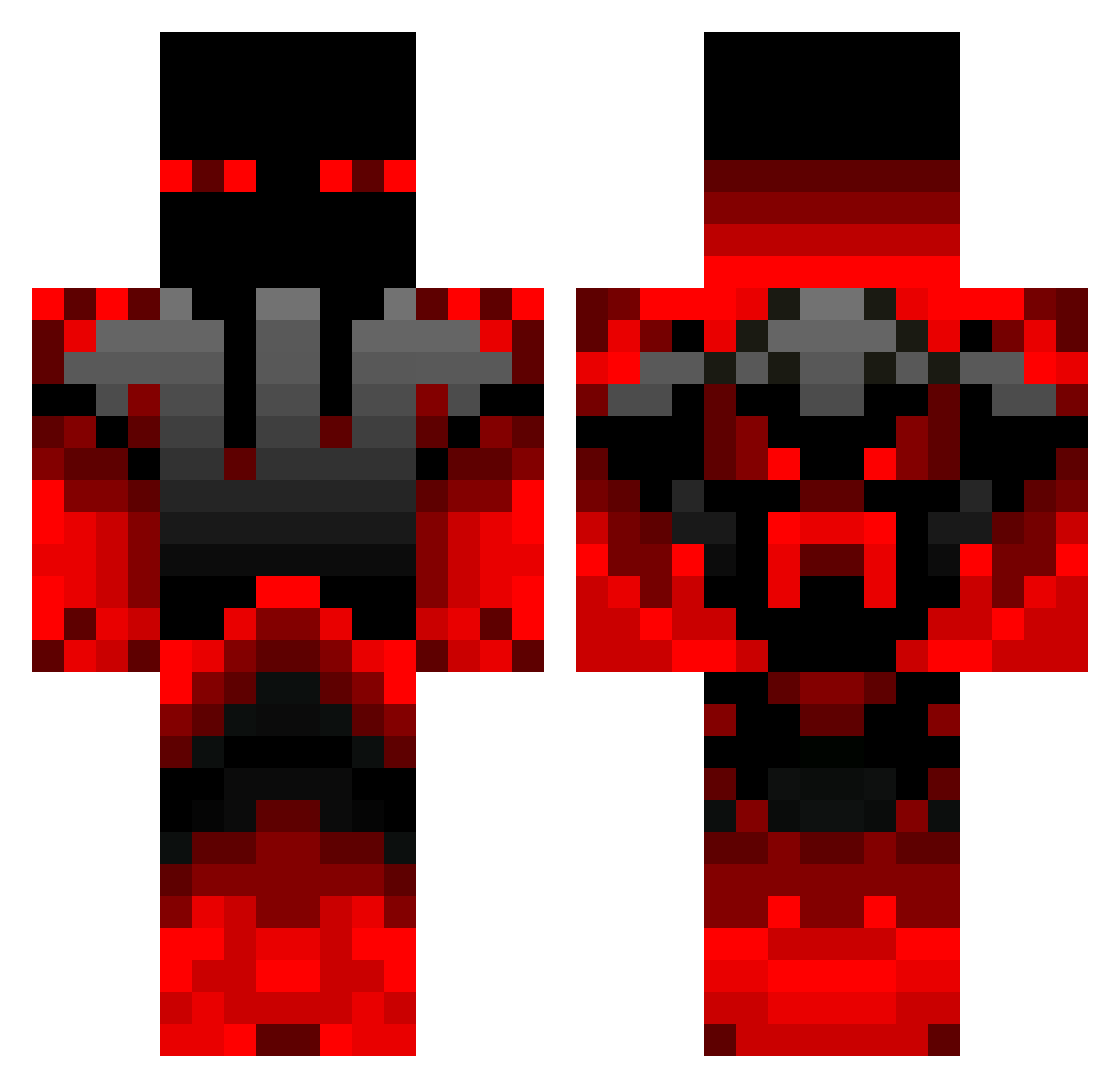 StupidKinqz Minecraft skin, front and back view