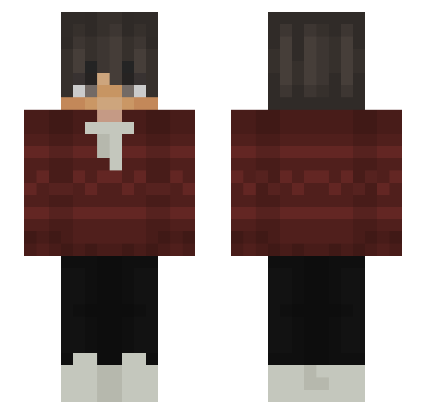 zMosx_ Minecraft skin, front and back view
