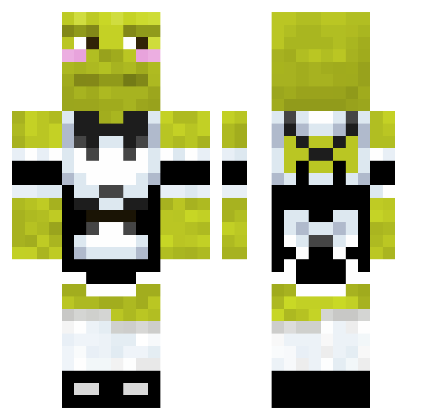 teriyakigirl Minecraft skin, front and back view