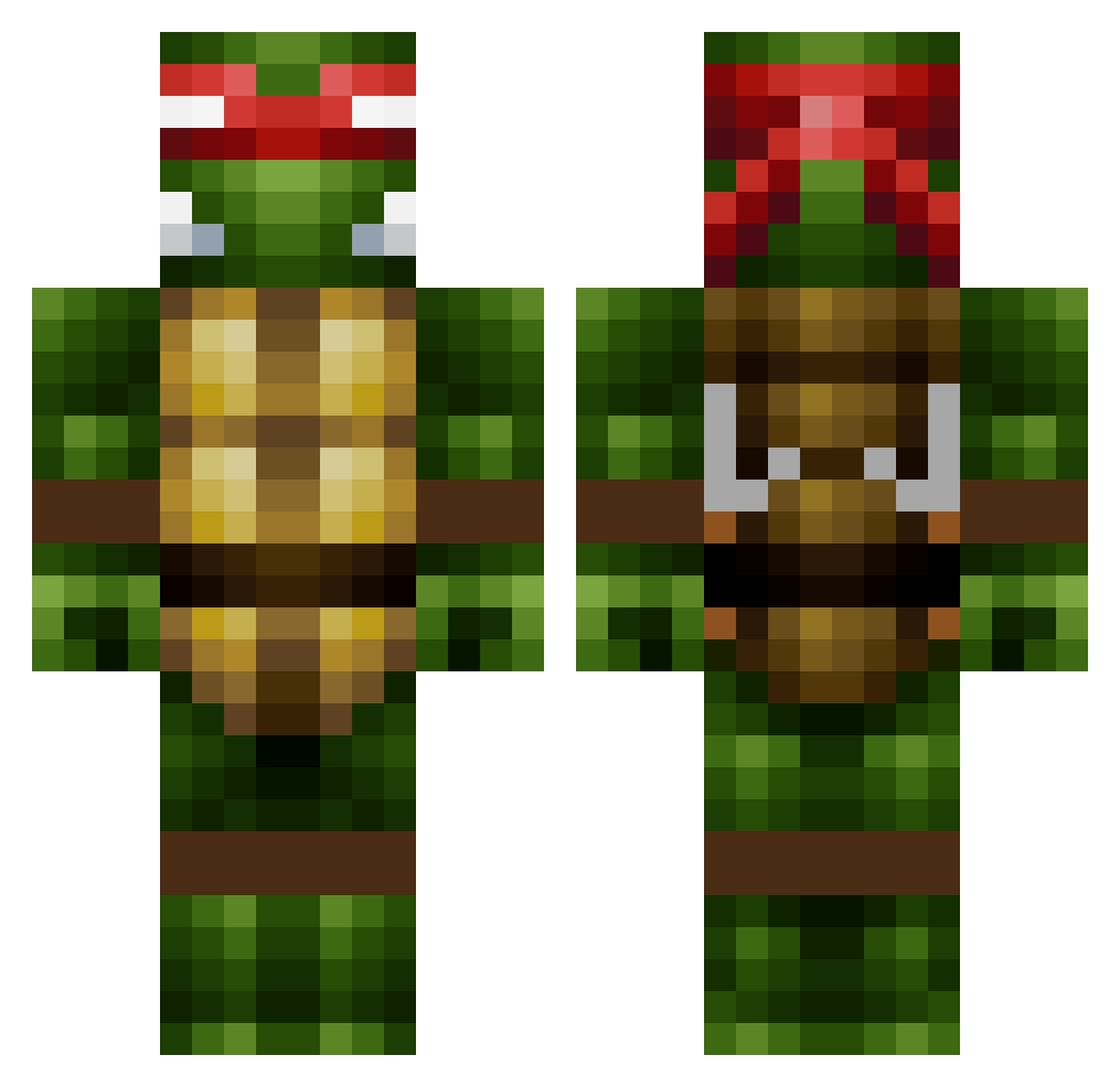 PurchasedGaming Minecraft skin, front and back view