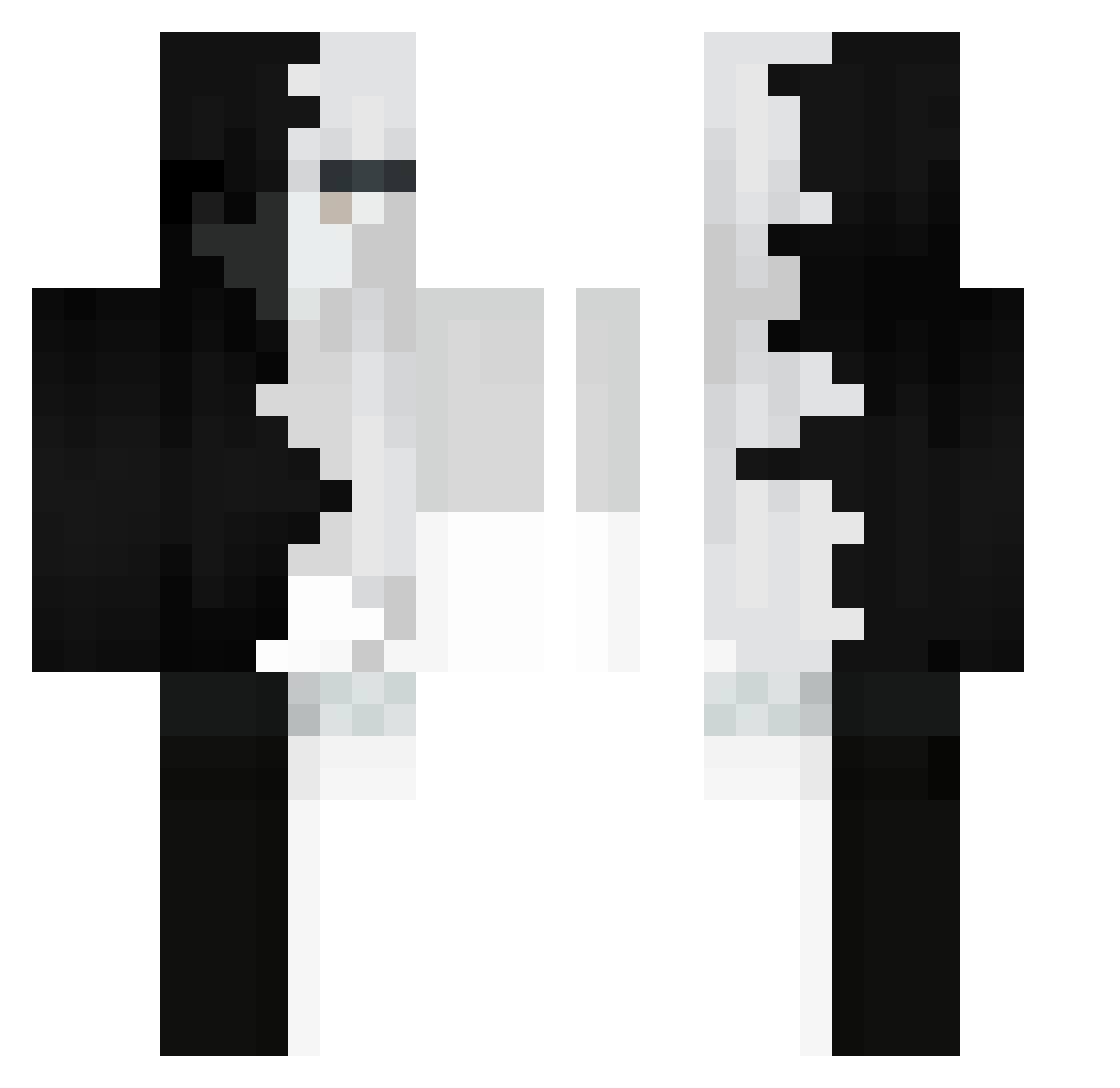 Iuvuwu Minecraft skin, front and back view