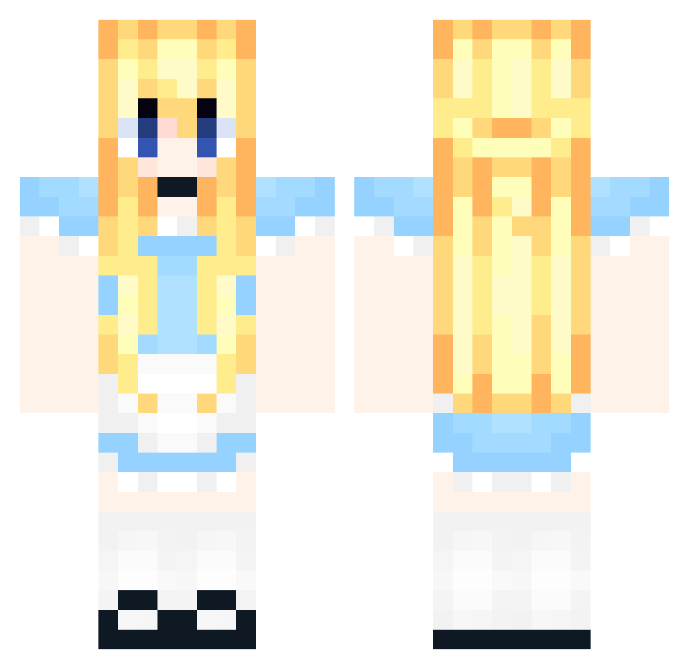 Marquito_44 Minecraft skin, front and back view