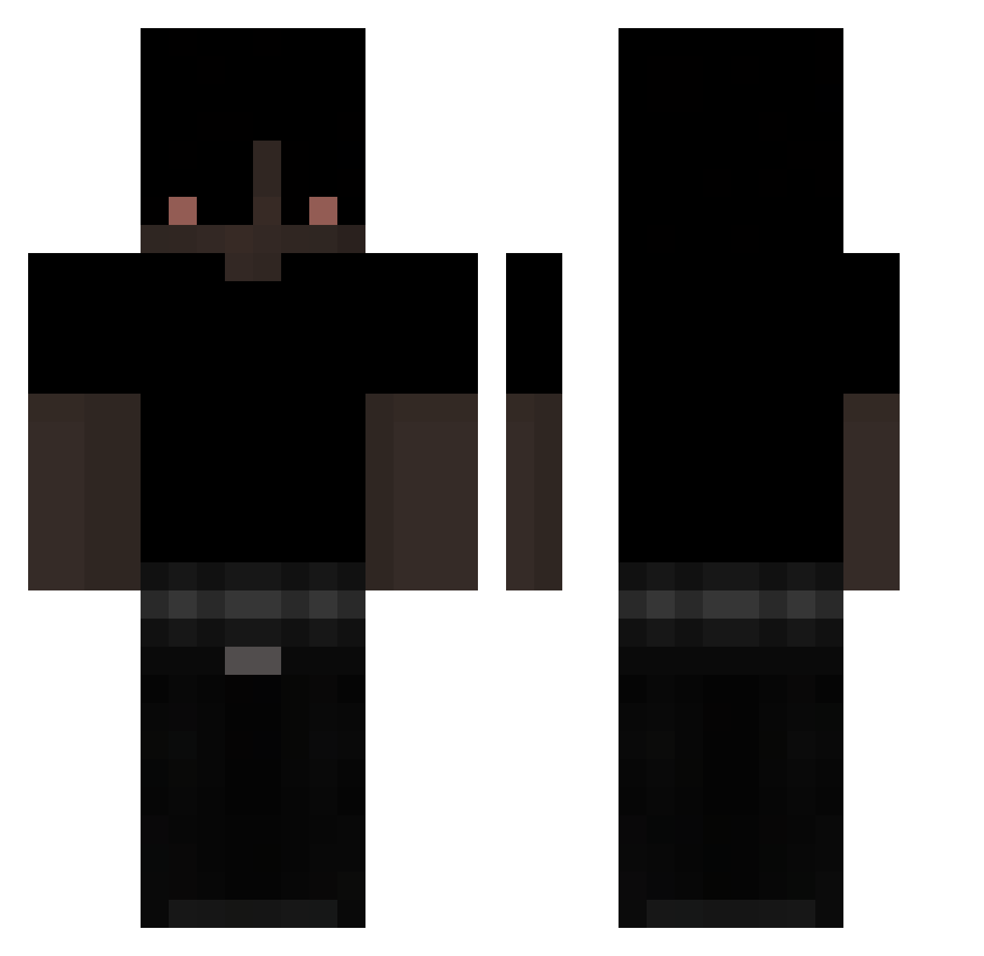 SunkenKing34 Minecraft skin, front and back view