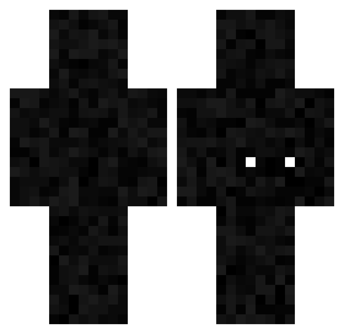twitchsamurais Minecraft skin, front and back view