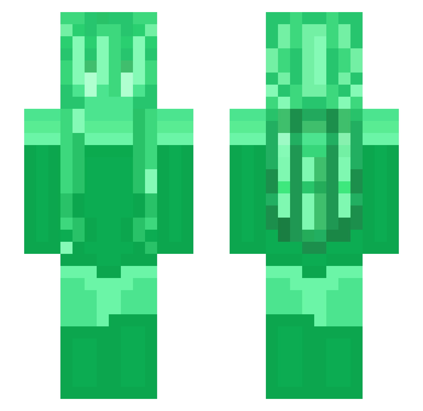 VortexSerket Minecraft skin, front and back view