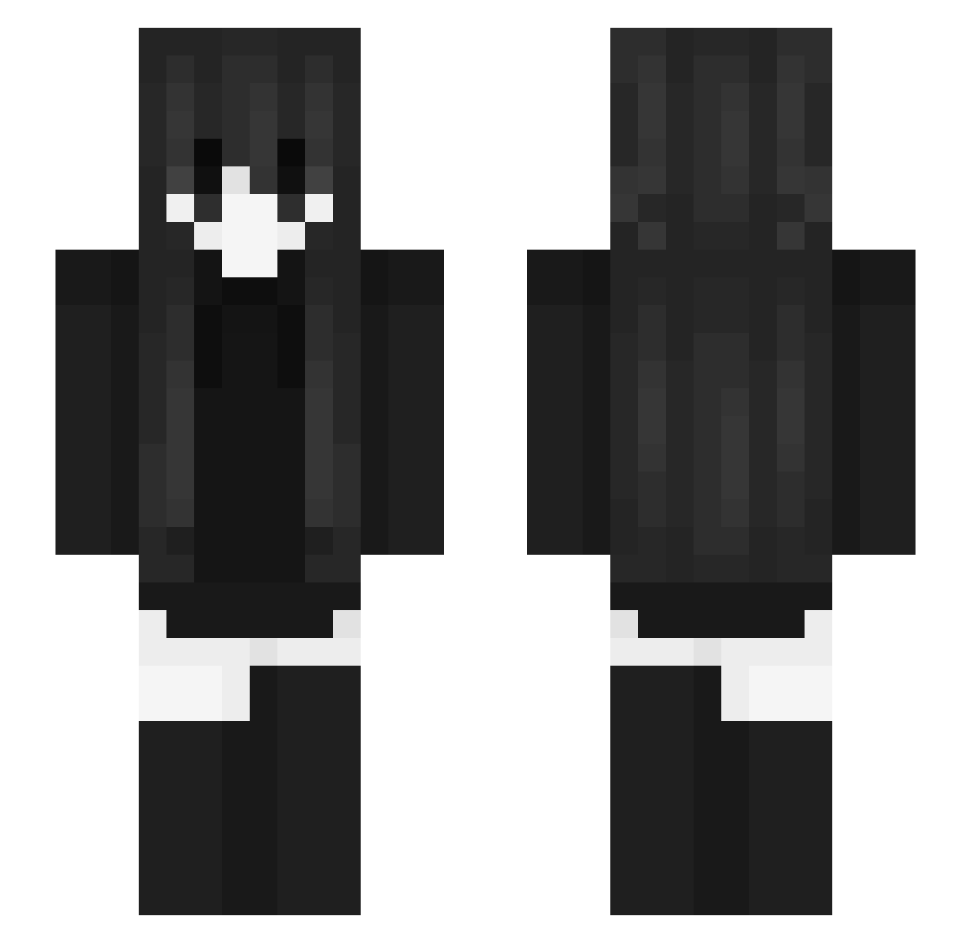 waterkey233 Minecraft skin, front and back view