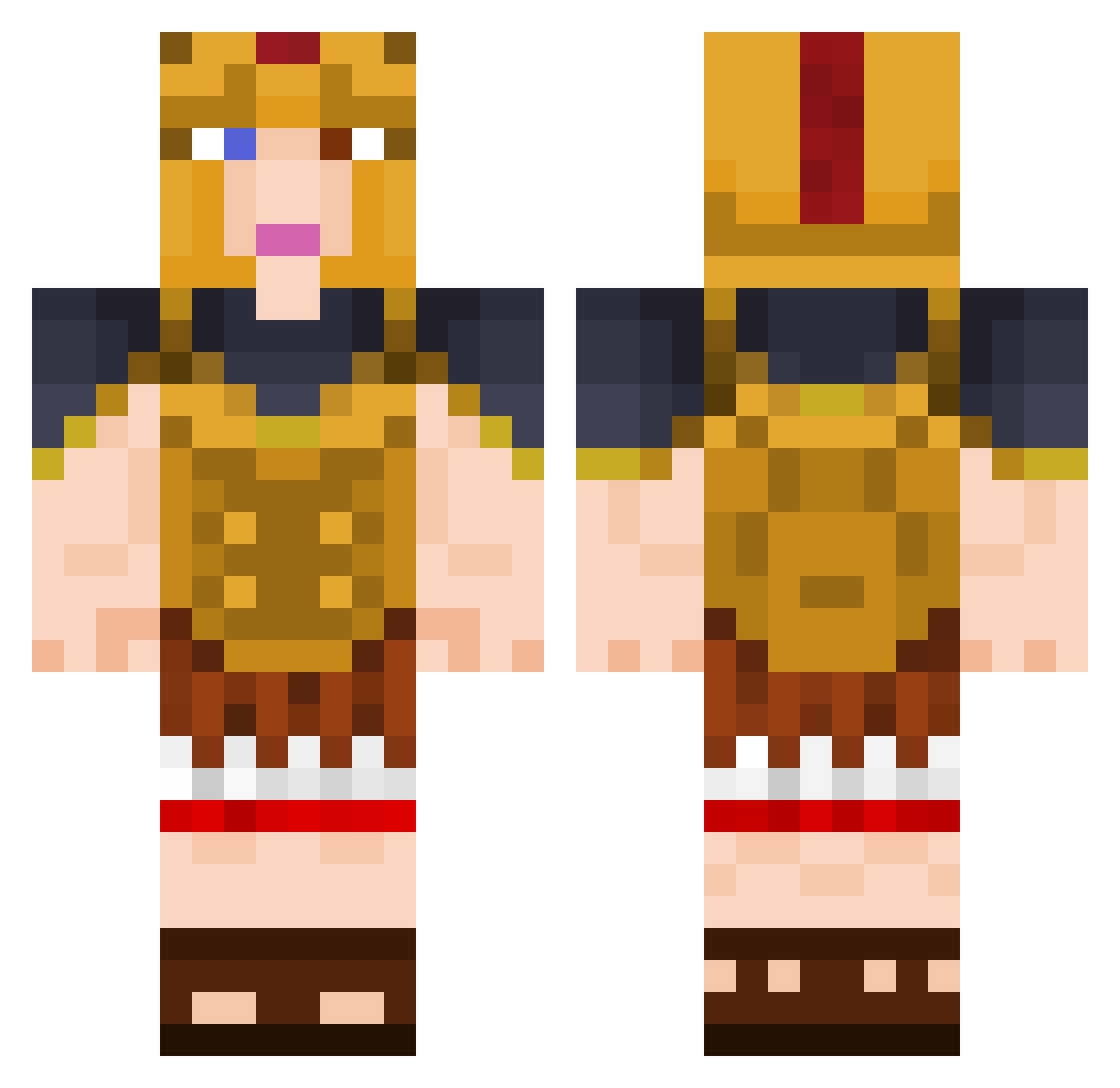 athamomarinou Minecraft skin, front and back view