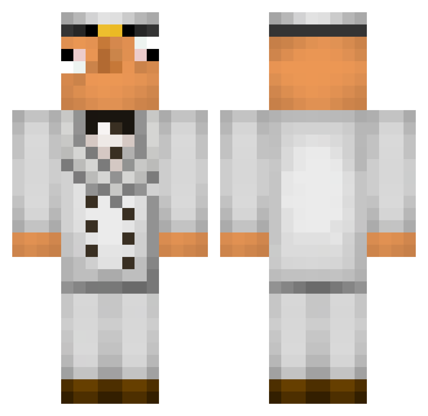 TTC_Nitrox Minecraft skin, front and back view