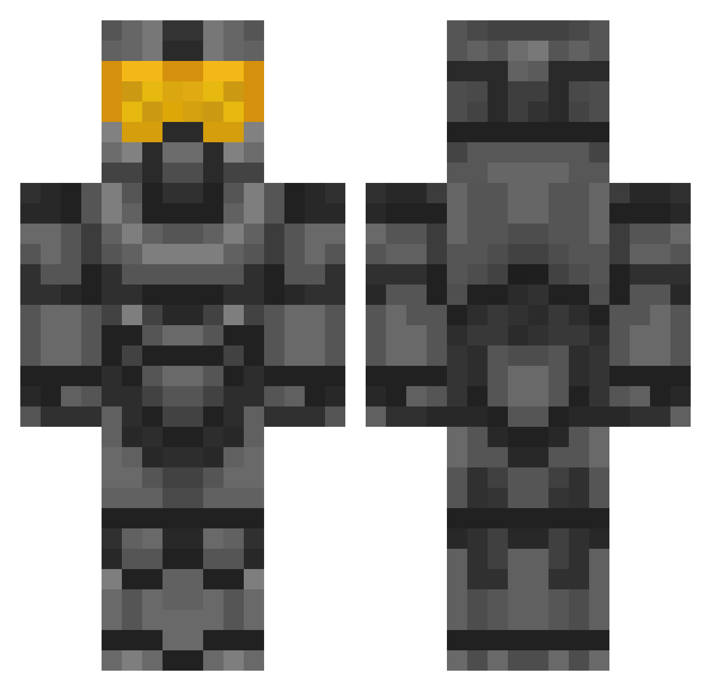 Halo563 Minecraft skin, front and back view