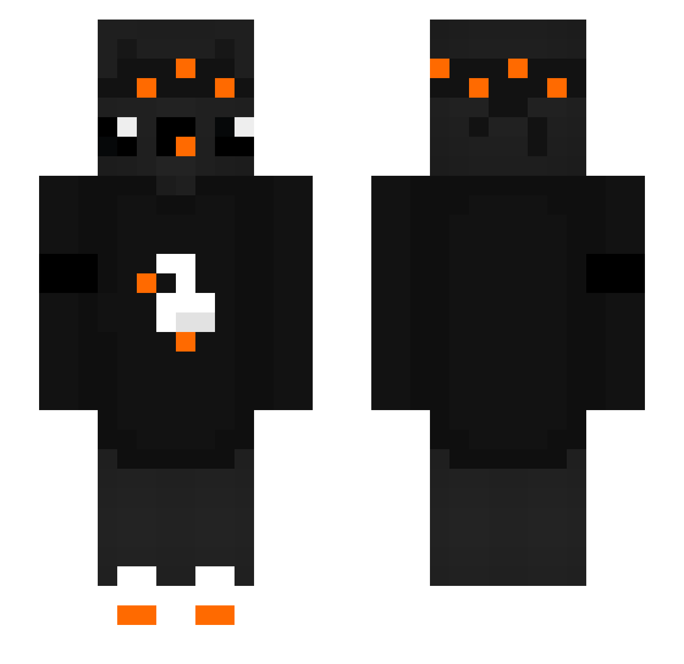 MONGOvomKONGO Minecraft skin, front and back view