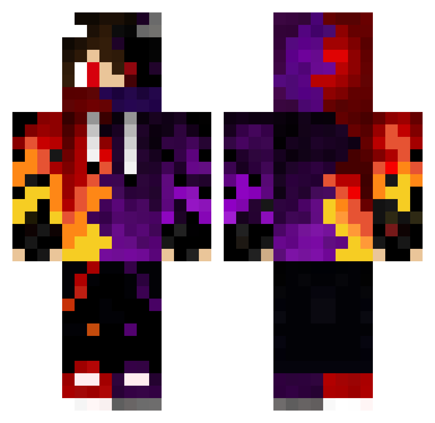 YvanDuchittxD Minecraft skin, front and back view