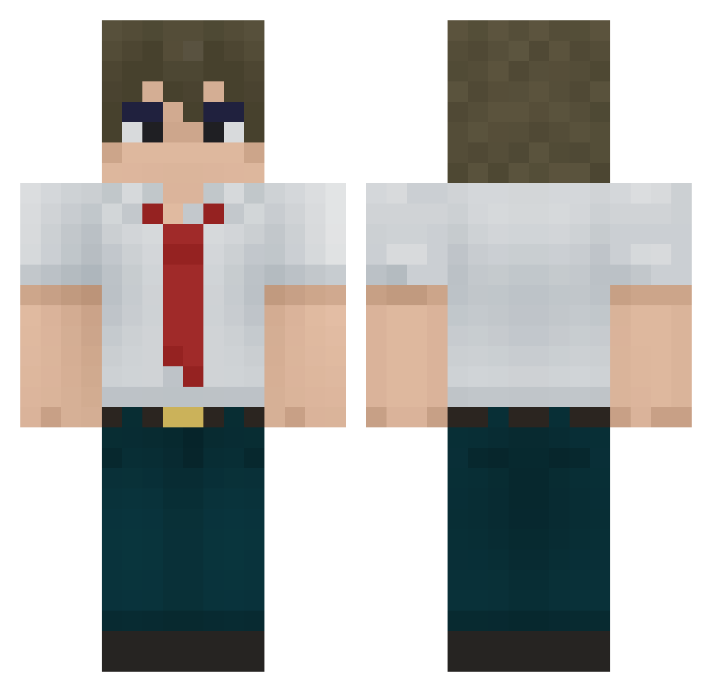 halley Minecraft skin, front and back view
