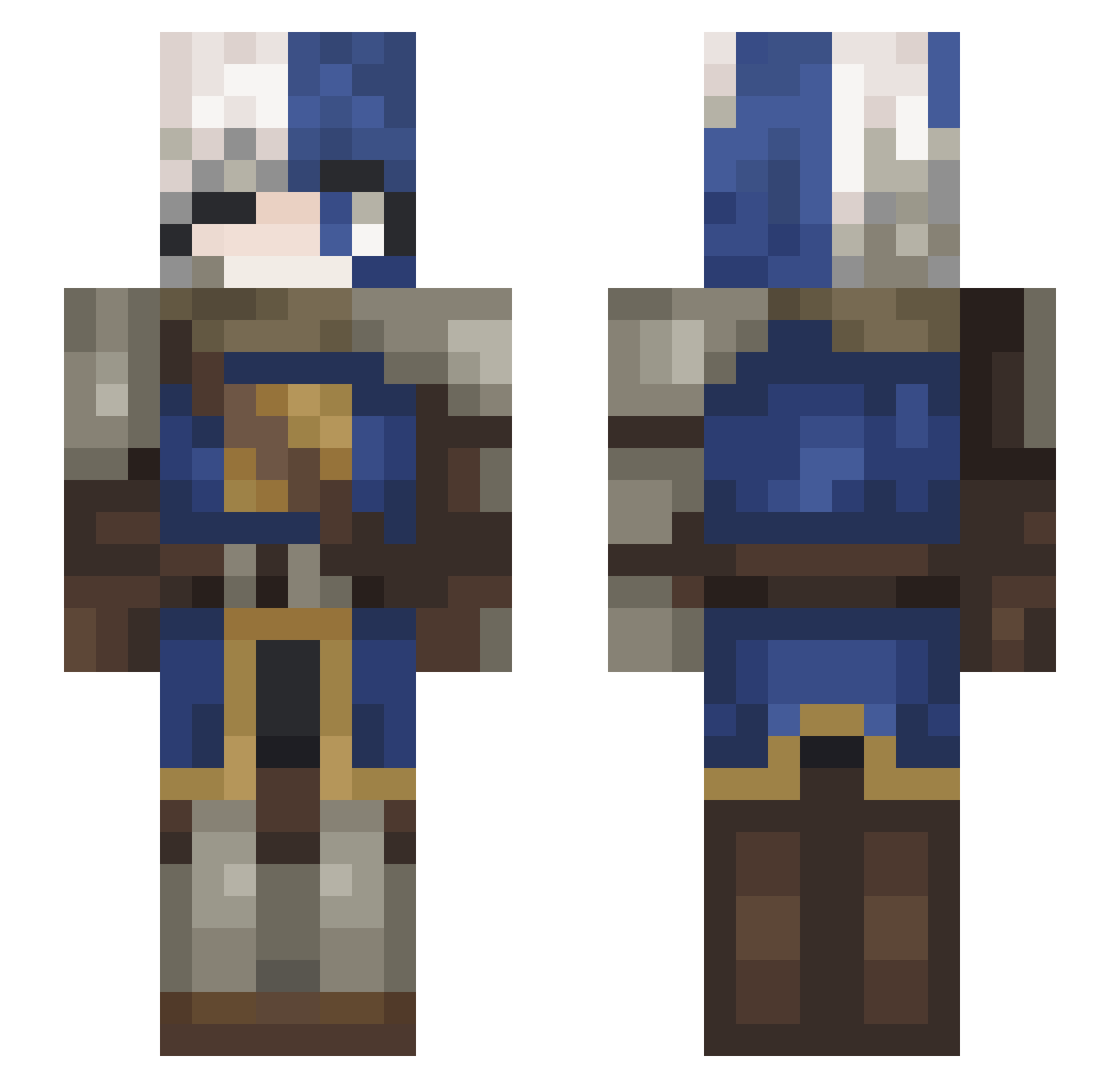 Starlight1624 Minecraft skin, front and back view