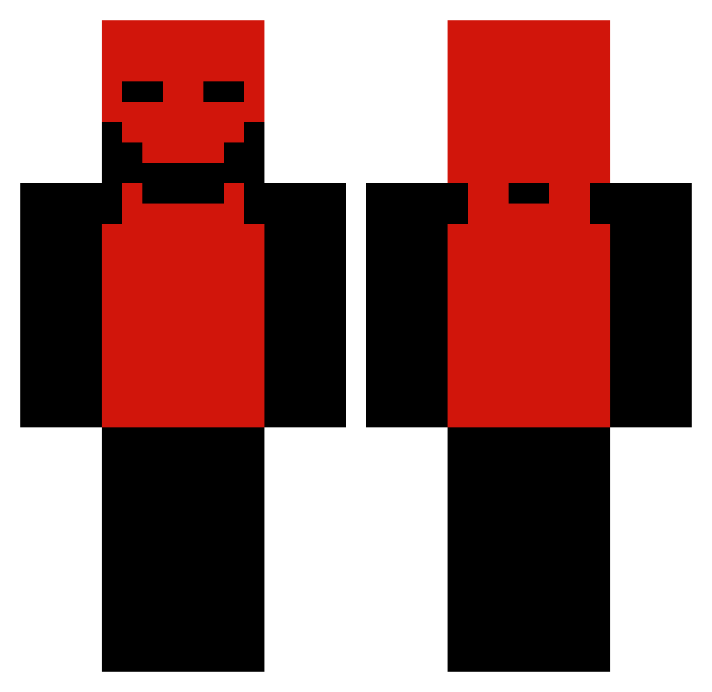 Jeans234 Minecraft skin, front and back view