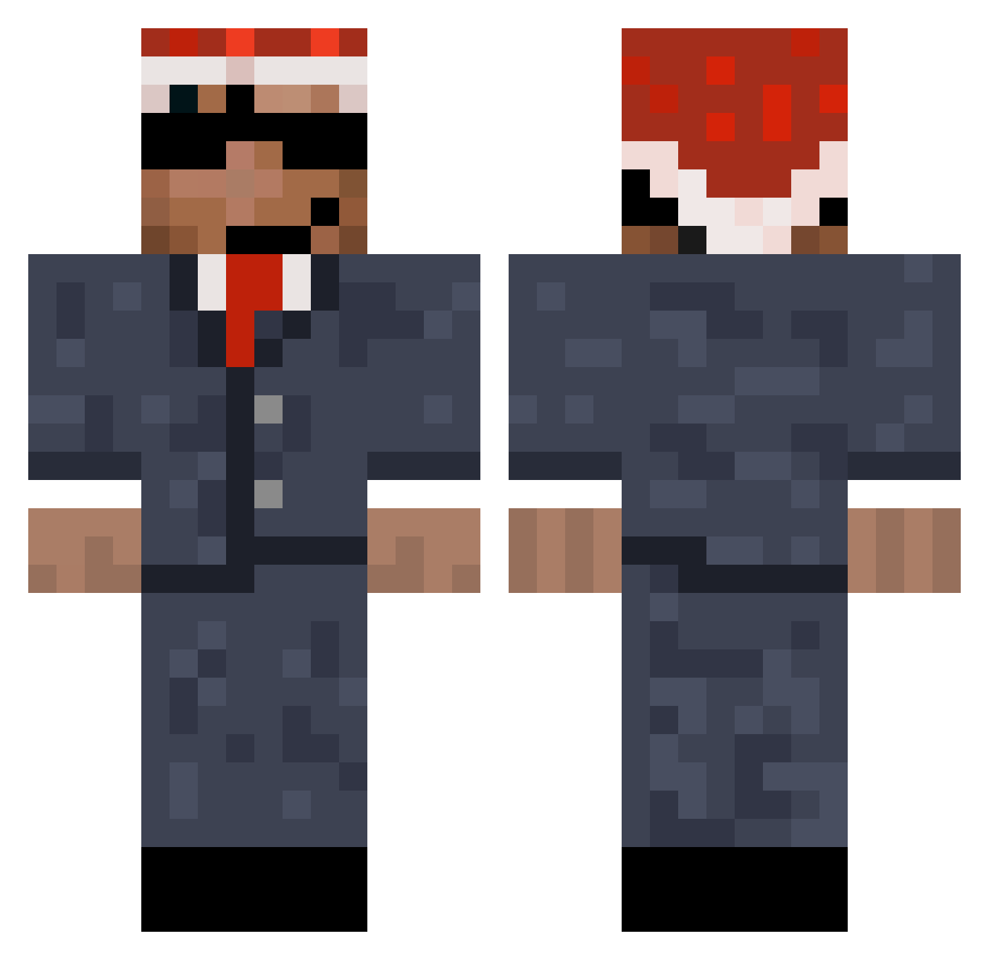 TheRealFluffy88 Minecraft skin, front and back view
