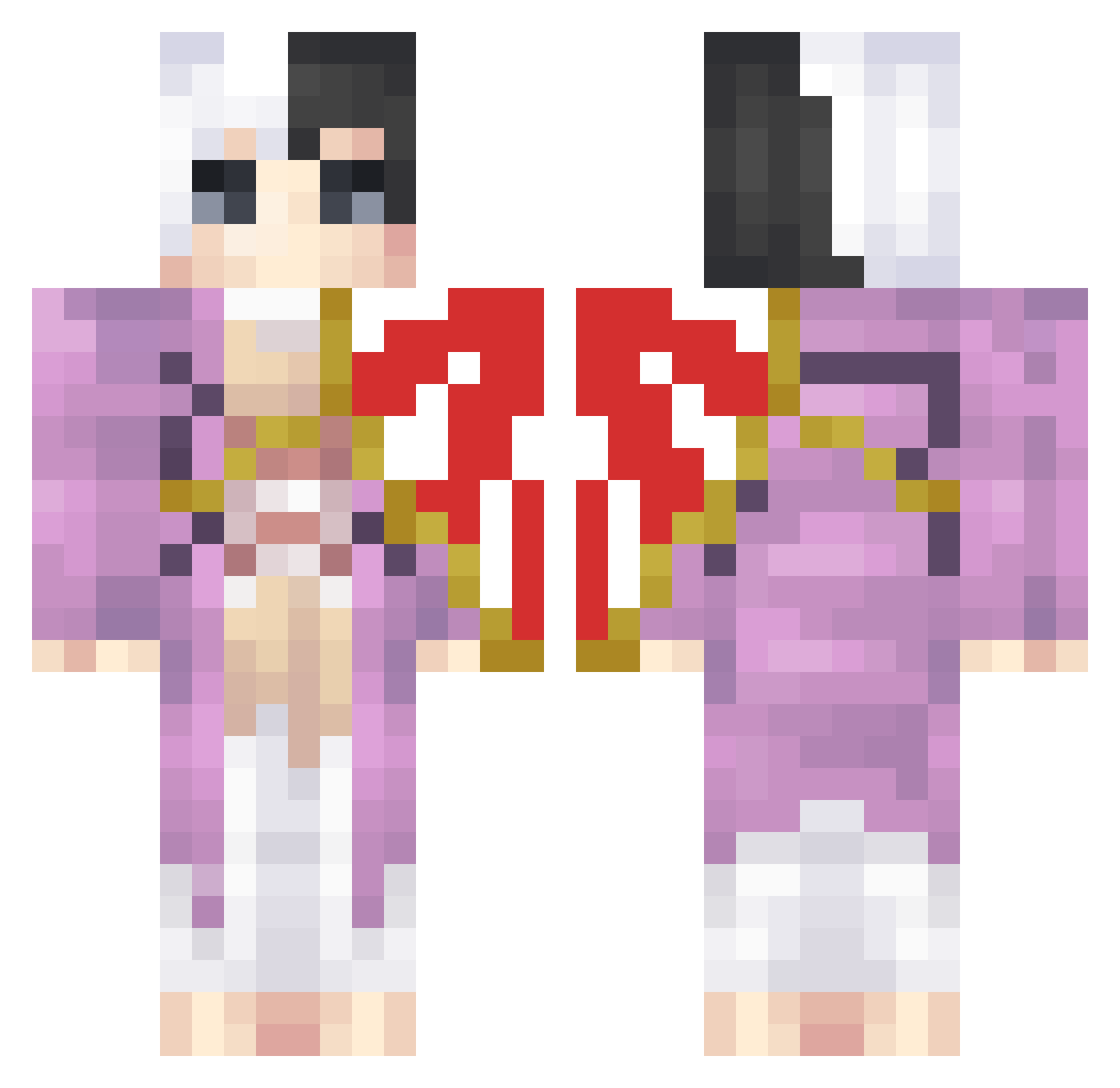 Just_Danael Minecraft skin, front and back view