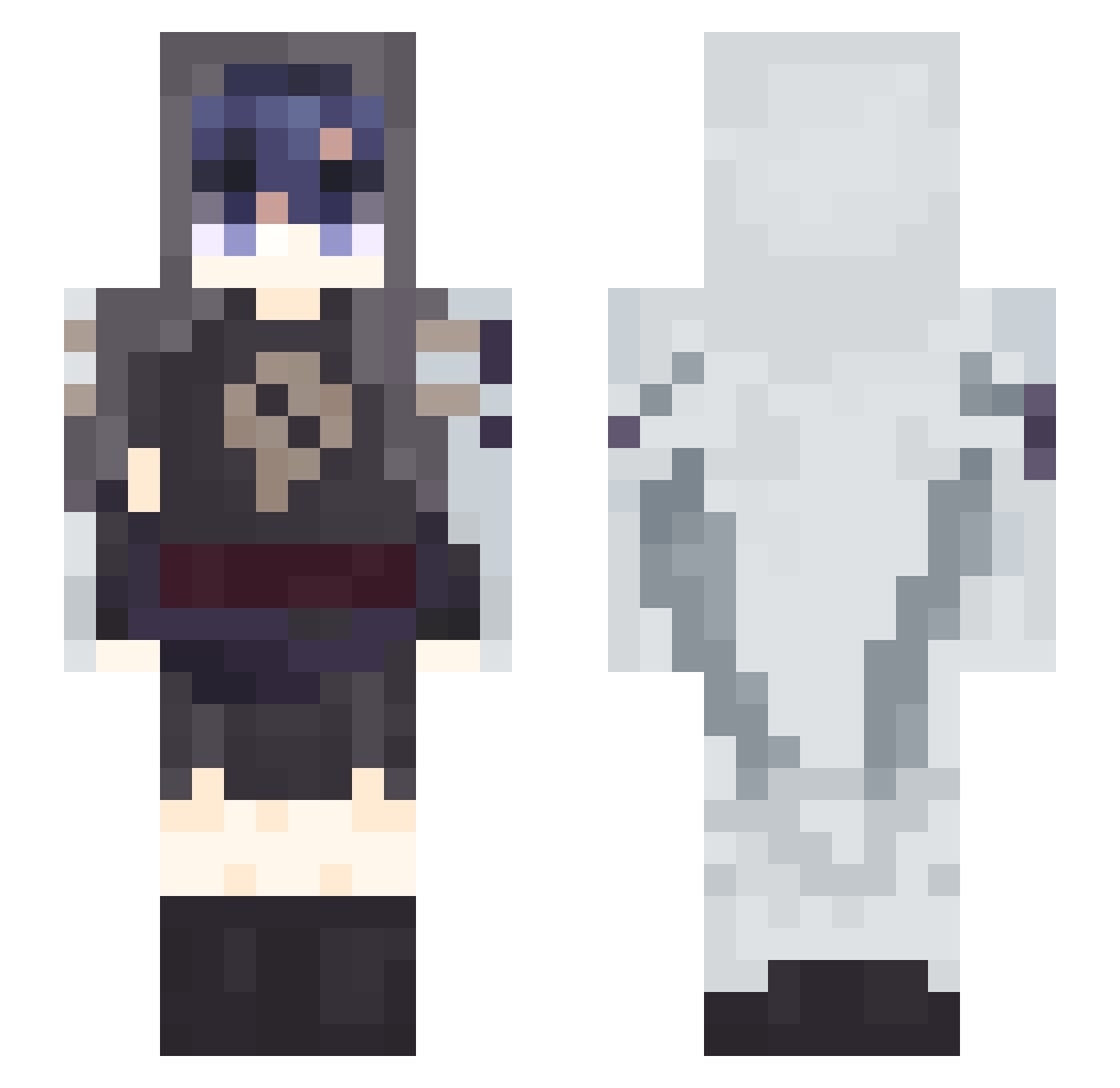fbgmsam Minecraft skin, front and back view